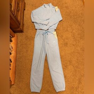 ALO Yoga Women's Waffle Sky Blue Set